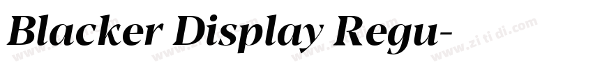 Blacker Display Regu字体转换